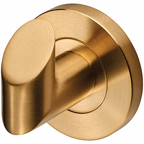 Loops Single Bathroom Robe Hook on Concealed Fix Rose in Satin PVD Gold