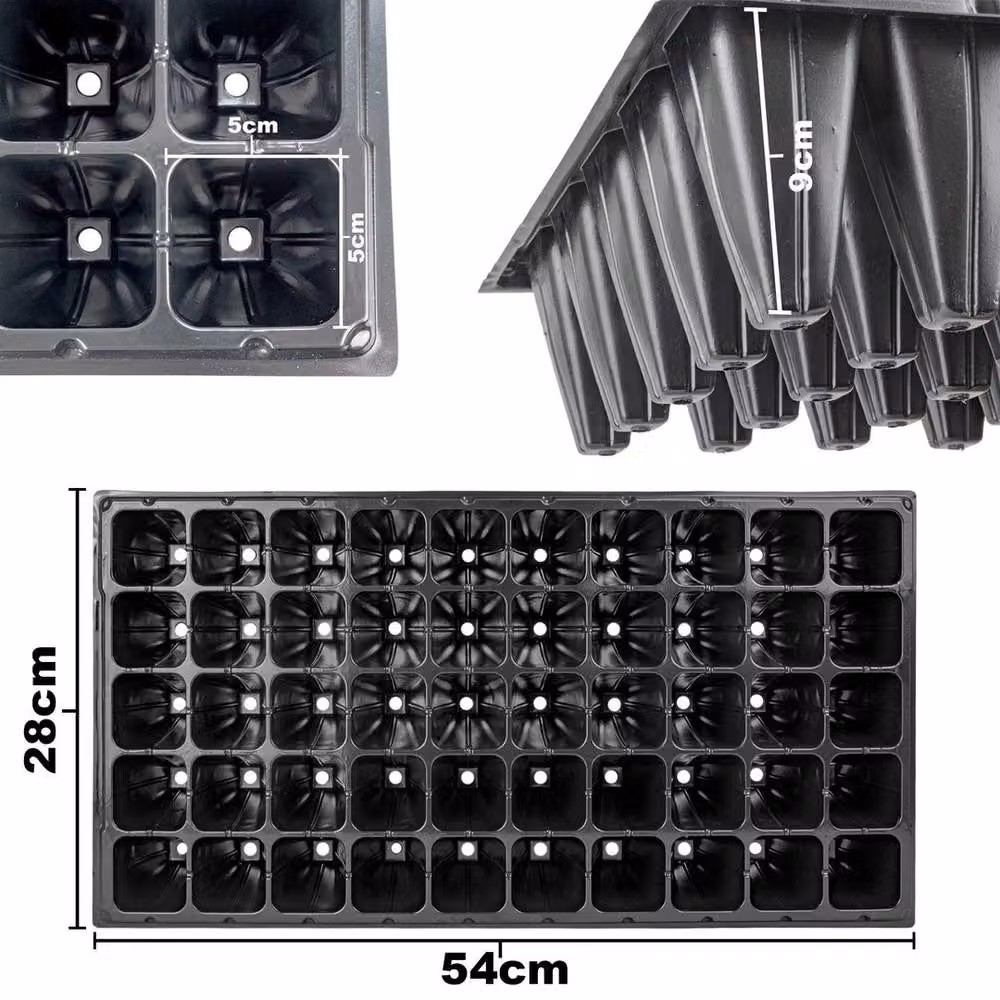 FLAVORA 50 Cell Root Trainer Seed Trays for Deep Propagation, Black – 2