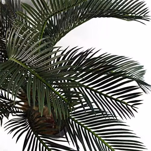Leaf Design UK 80cm Artificial Tropical Cycas Palm Plant in Green and Black – 2