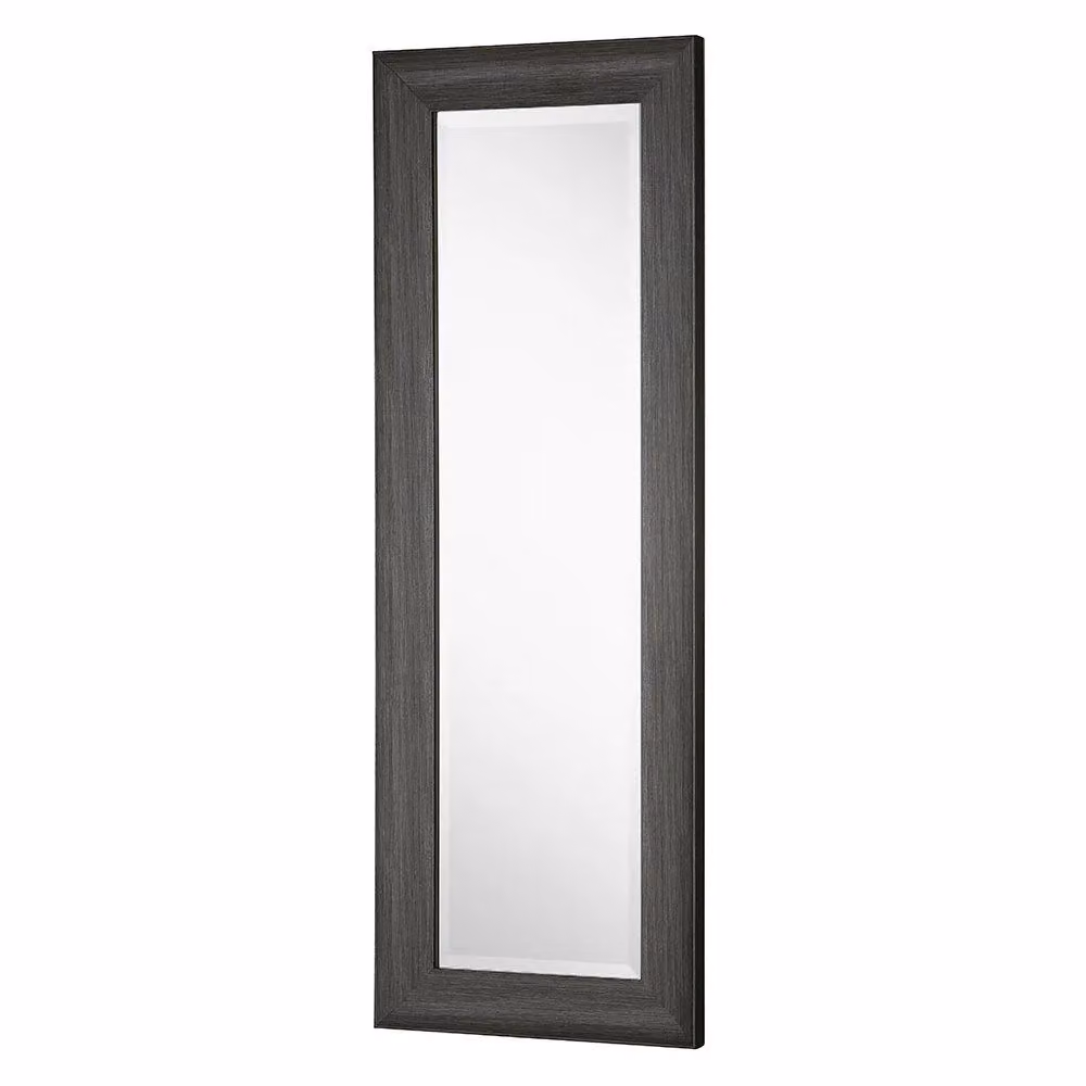 Yearn Mirrors Charcoal Grey Organic Scooped Wall Mirror H: 129.5 cm, W: 45.5 cm, D: 1.0 cm – 3
