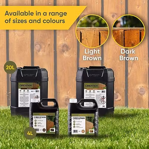 Postsaver Creocote Oil-Based Wood Treatment and Preserver, Brown, 8 litres – 2