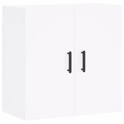 vidaXL Modern White Wall Mounted Cabinet with Hinged Doors W/D/H: 60 x 31 x 60 cm
