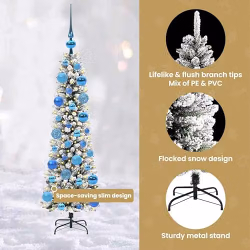 vidaXL Artificial White Christmas Tree, Height: 120 cm – 4