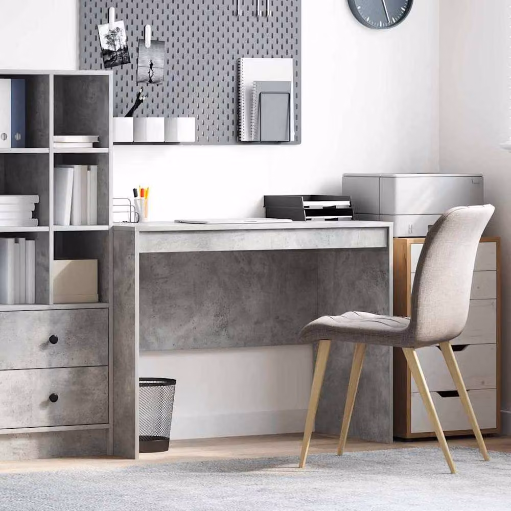 Berkfield Home Modern Writing Desk in Grey MDF, W/D/H: 100 x 50 x 76 cm – 2