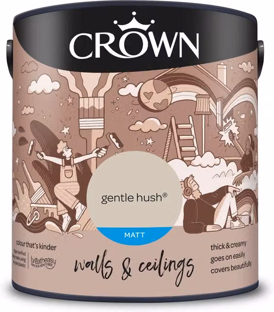 Crown Gentle Hush Matt Emulsion Beige 2.5l – 1
