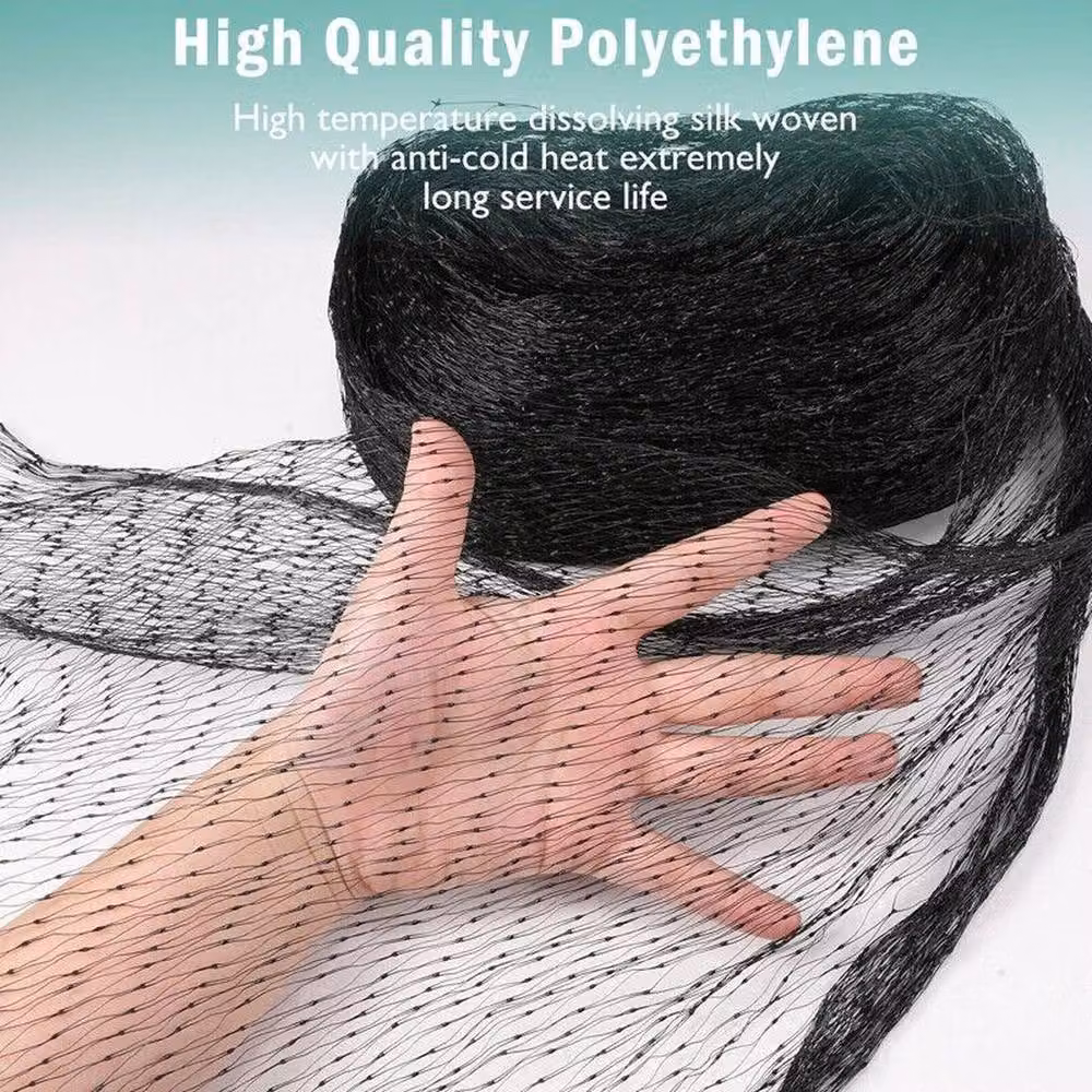 SPETLEK Heavy Duty Black Garden Netting for Birds and Plants, 2m x 20m – 6