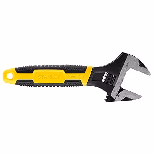 Stanley Maxsteel Adjustable Wrench, 150 mm, Black