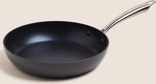 M&S Hard Anodised Aluminium Frying Pan, Black, 24cm