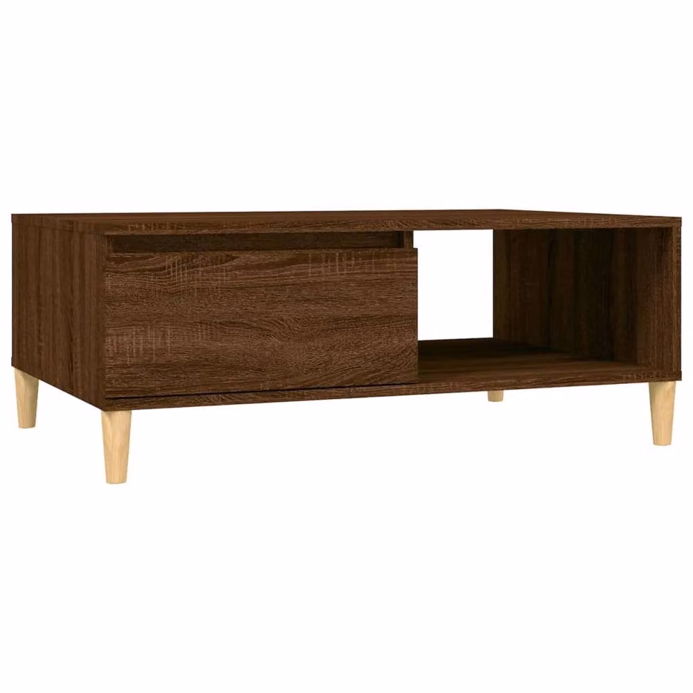 Berkfield Home Decorative Coffee Table in Brown Oak, W/D/H: 90 x 60 x 35 cm – 2