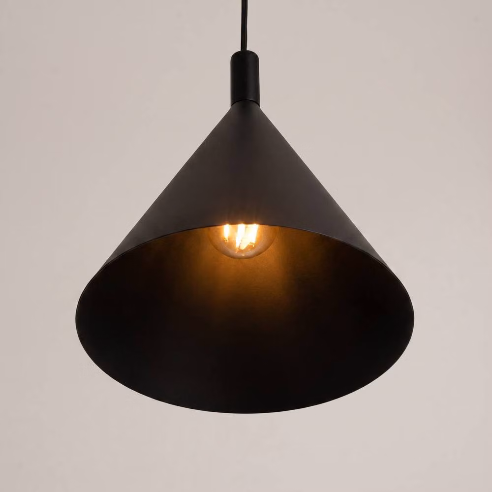 Sollux Lighting Modern Metal Pendant Lamp in Black, W/D/H: 24.5 x 24.5 x 140 cm – 3