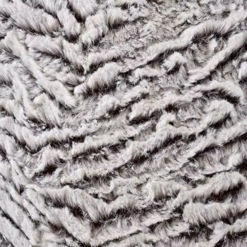 Catherine Lansfield Faux Fur Wolf Cushion in Grey and Beige, W/D/H: 43 x 43 x 43 cm – 2