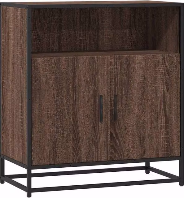 Berkfield Home Industrial Sideboard in Brown Oak, W/D/H: 68 x 35 x 76 cm – 1