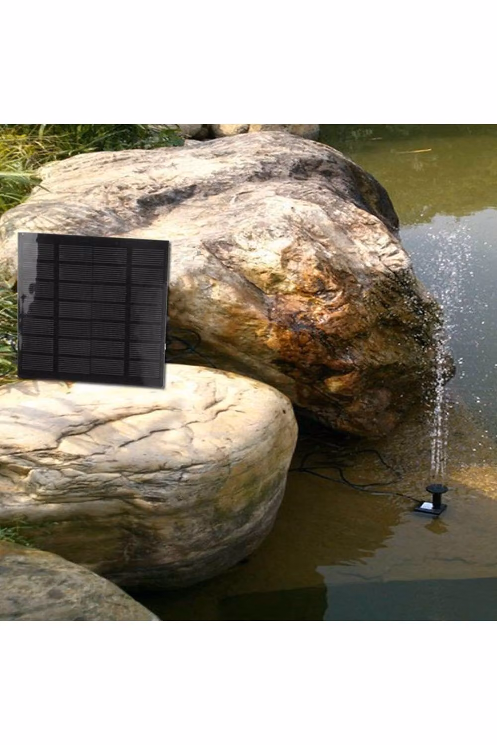 KDMD Solar Powered Submersible Water Pump for Fountains, Ponds and Aquariums, Black – 6