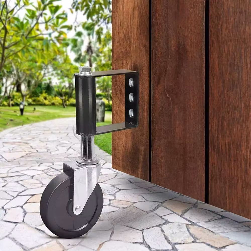 Havendro Heavy Duty 4 Inch Black Swivel Gate Wheel Caster with Rubber and Metal Plate – 2