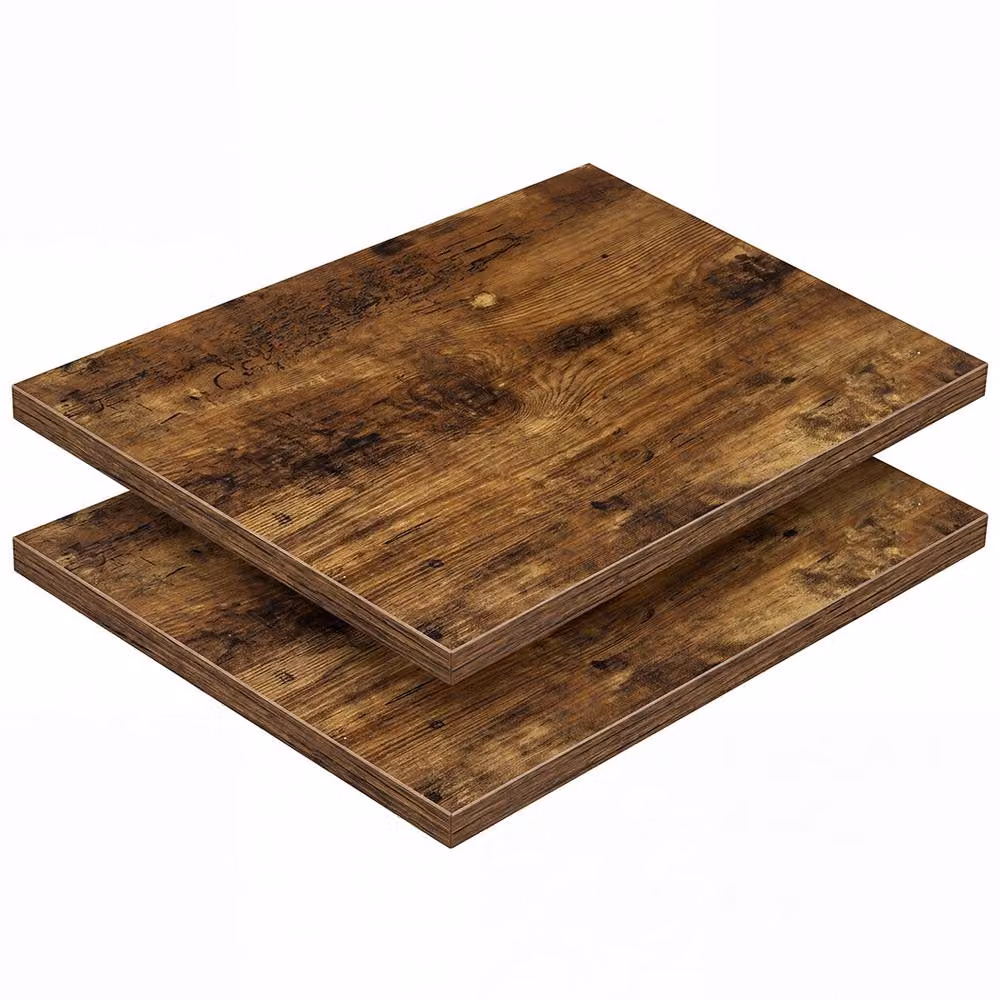 Levede Set of 2 Rustic Brown Wall Mounted Floating Shelves – 5