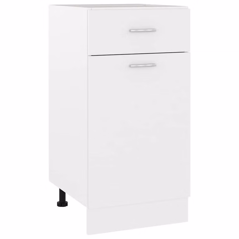Berkfield Home White Freestanding Drawer Bottom Cabinet, W/D/H: 40 x 46 x 81.5 cm