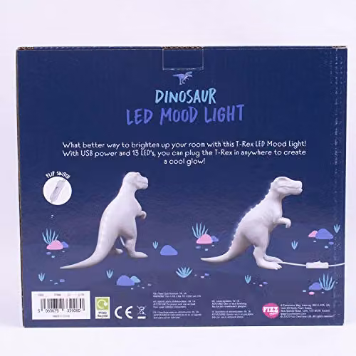 Fizz Creations T-Rex LED Dinosaur Mood Light in White – 4
