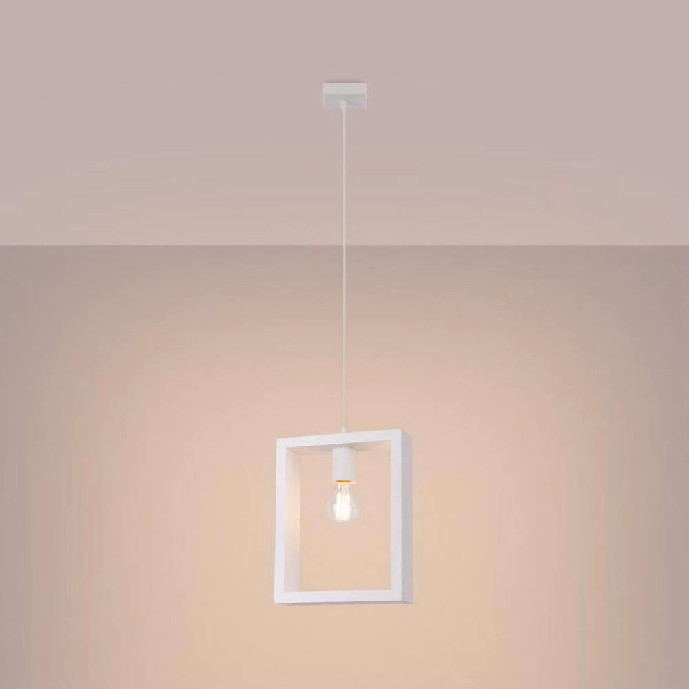 Sollux Lighting Aries Scandinavian Pendant Lamp in White and Wood, W/D/H: 133 x 24 x 8 cm – 2