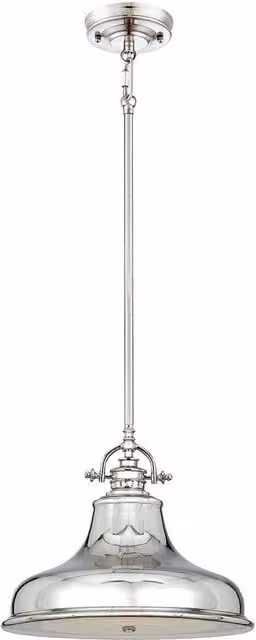 Netlighting Emery Silver Dome Ceiling Pendant Light with E27 Socket – 1