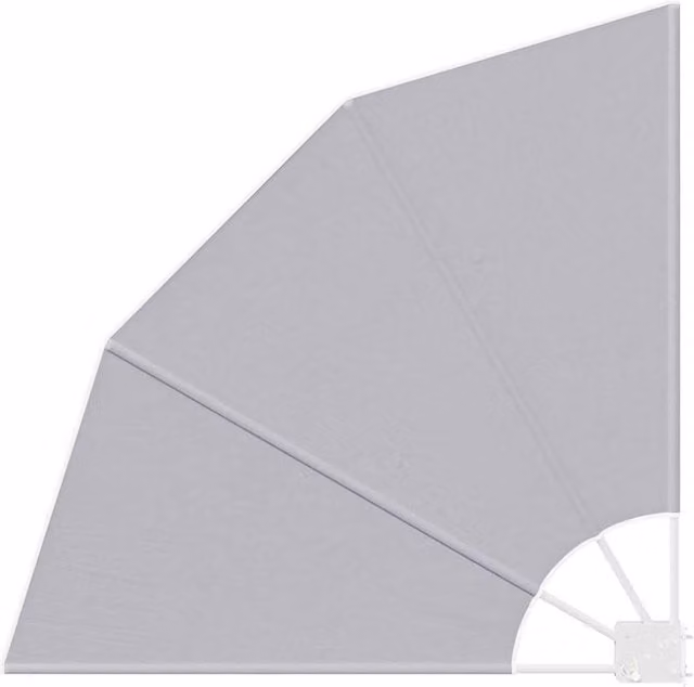 Berkfield Home Grey Folding Manual Balcony Privacy Screen, W/H: 115 x 115 cm