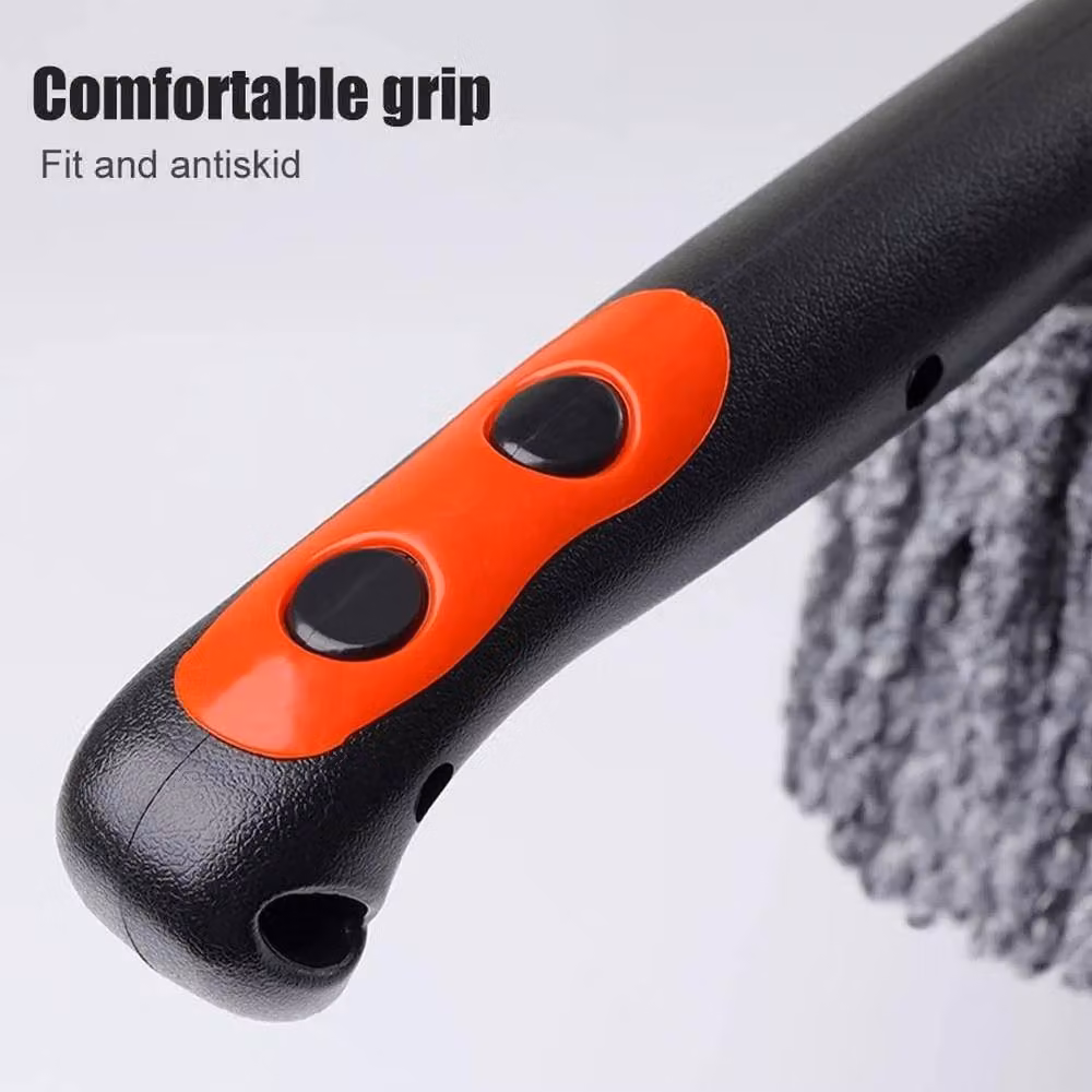 NESTLUNE Microfibre Car Cleaning Brush Mop with Telescopic Long Handle, Red, W: 15 cm, H: 100 cm – 4