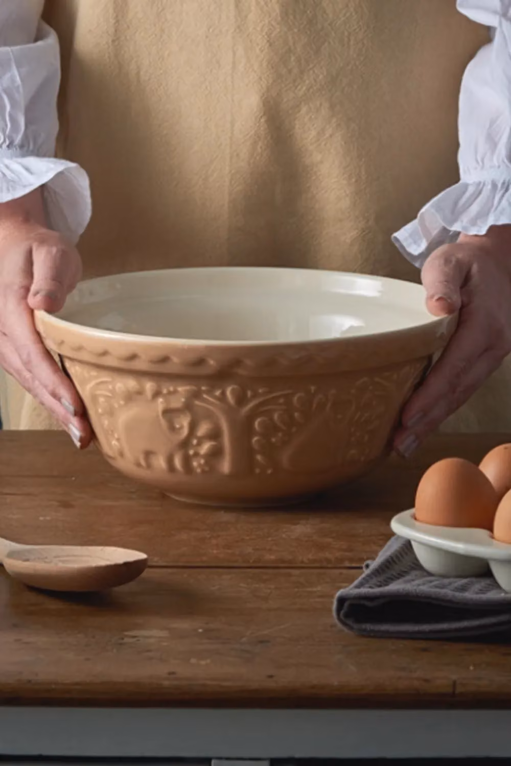 Mason Cash in the Forest Stoneware Mixing Bowl, 2 Litre, Beige and Brown – 7