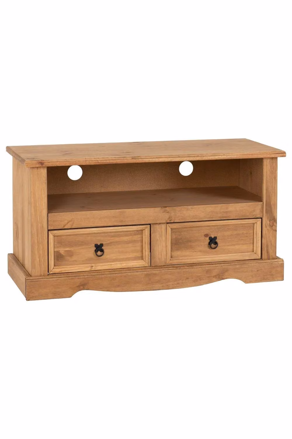 Seconique Corona Rustic Pine 2 Drawer Flat Screen TV Unit in Brown and Beige – 2