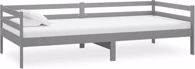 Berkfield Home Grey Solid Pinewood Day Bed W/D/H: 200 x 90 x 1 cm – 1