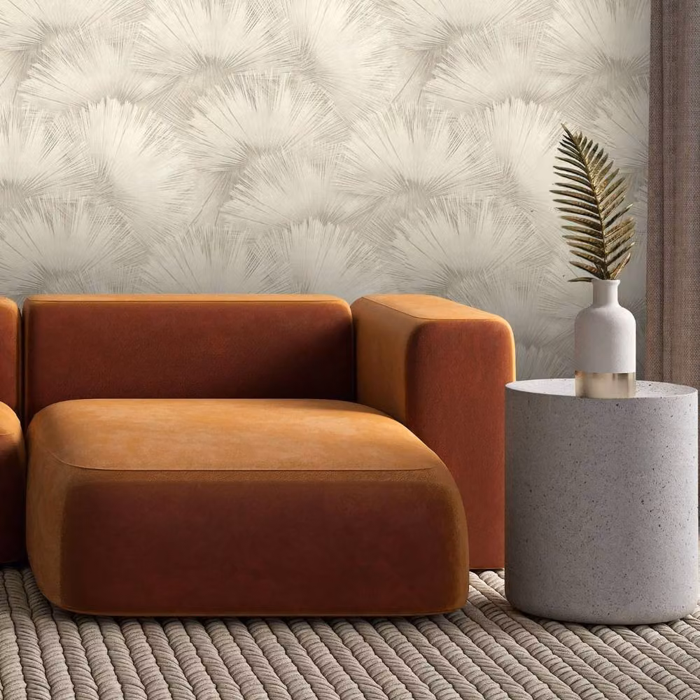 Rasch Opulenza Fan Abstract Geometric Vinyl Wallpaper in White – 2