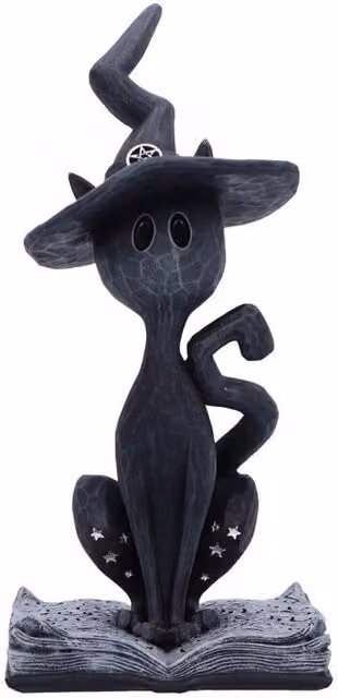 Nemesis Now Spell Cat Black and Silver Figurine, H 15.2 cm x W 9 cm