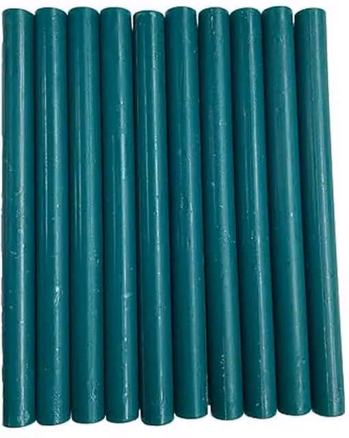 Syntego Pack of 10 Blue and Petrol Green Wax Sticks