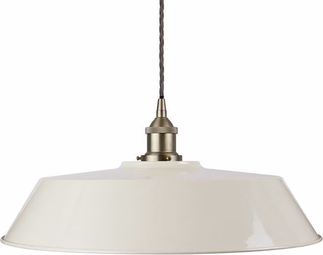 SE Home Chancery Large Pendant Light in White and Brushed Chrome