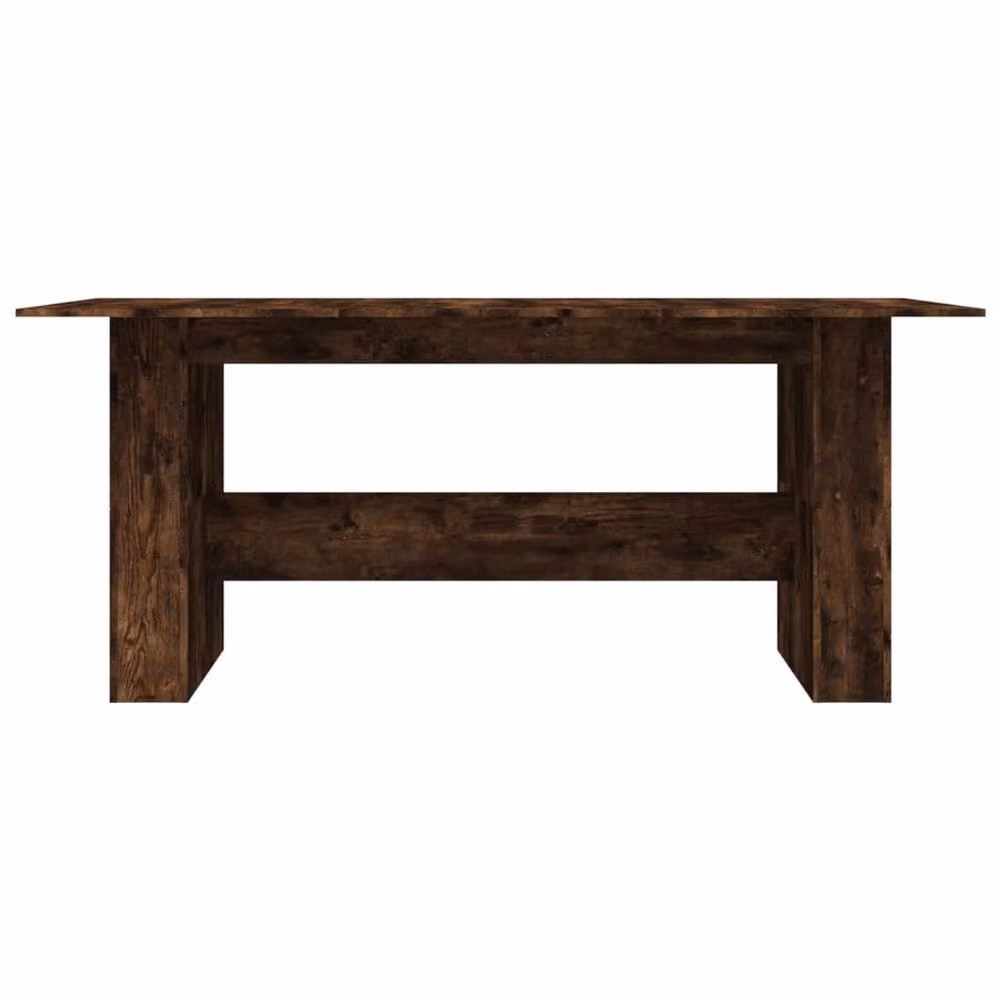 Berkfield Home Elegant Rectangular Dining Table in Smoked Oak Brown, W/D/H: 180 x 90 x 76 cm – 3