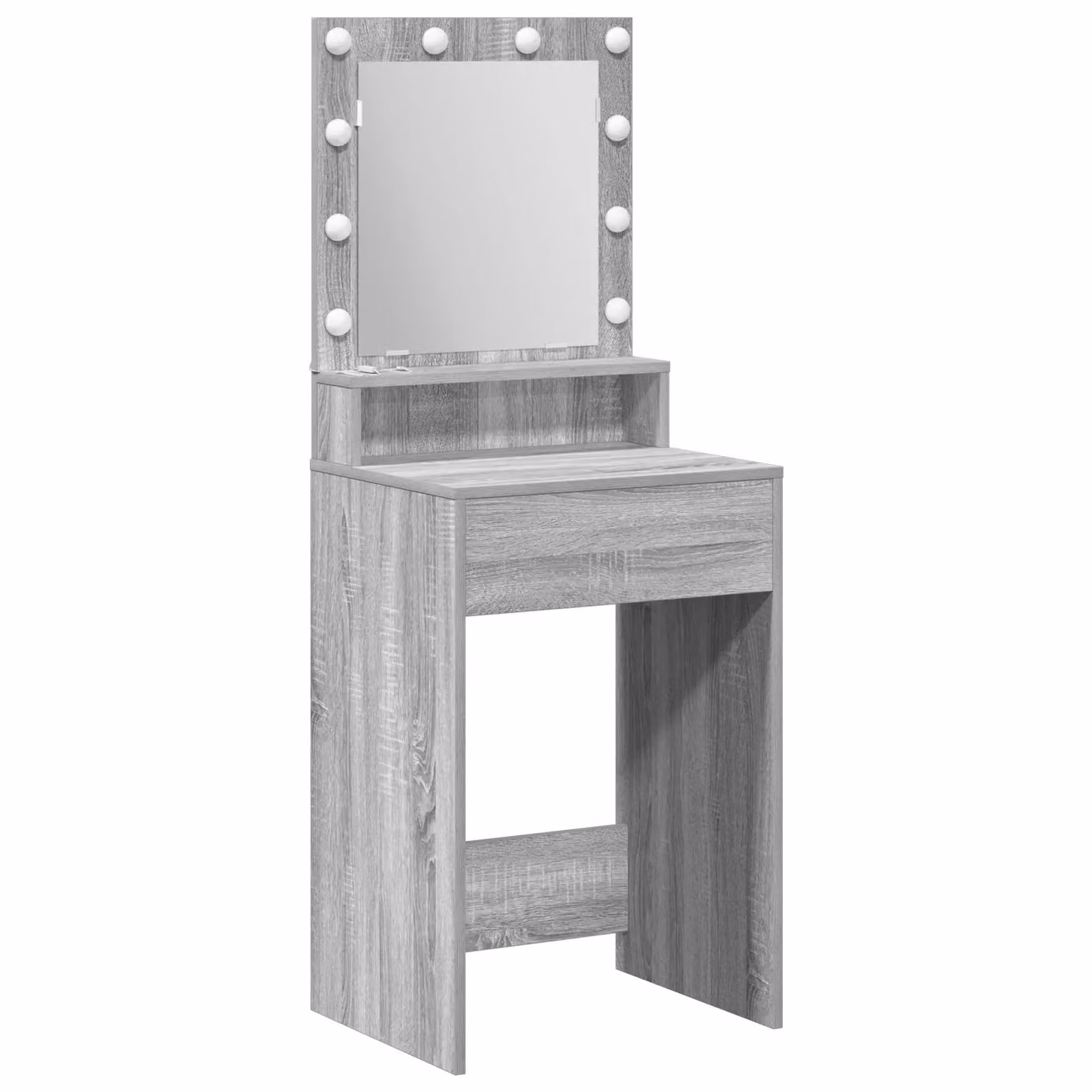 Berkfield Home Hollywood LED Dressing Table in Grey Sonoma, W/D/H: 50 x 41 x 135 cm – 2