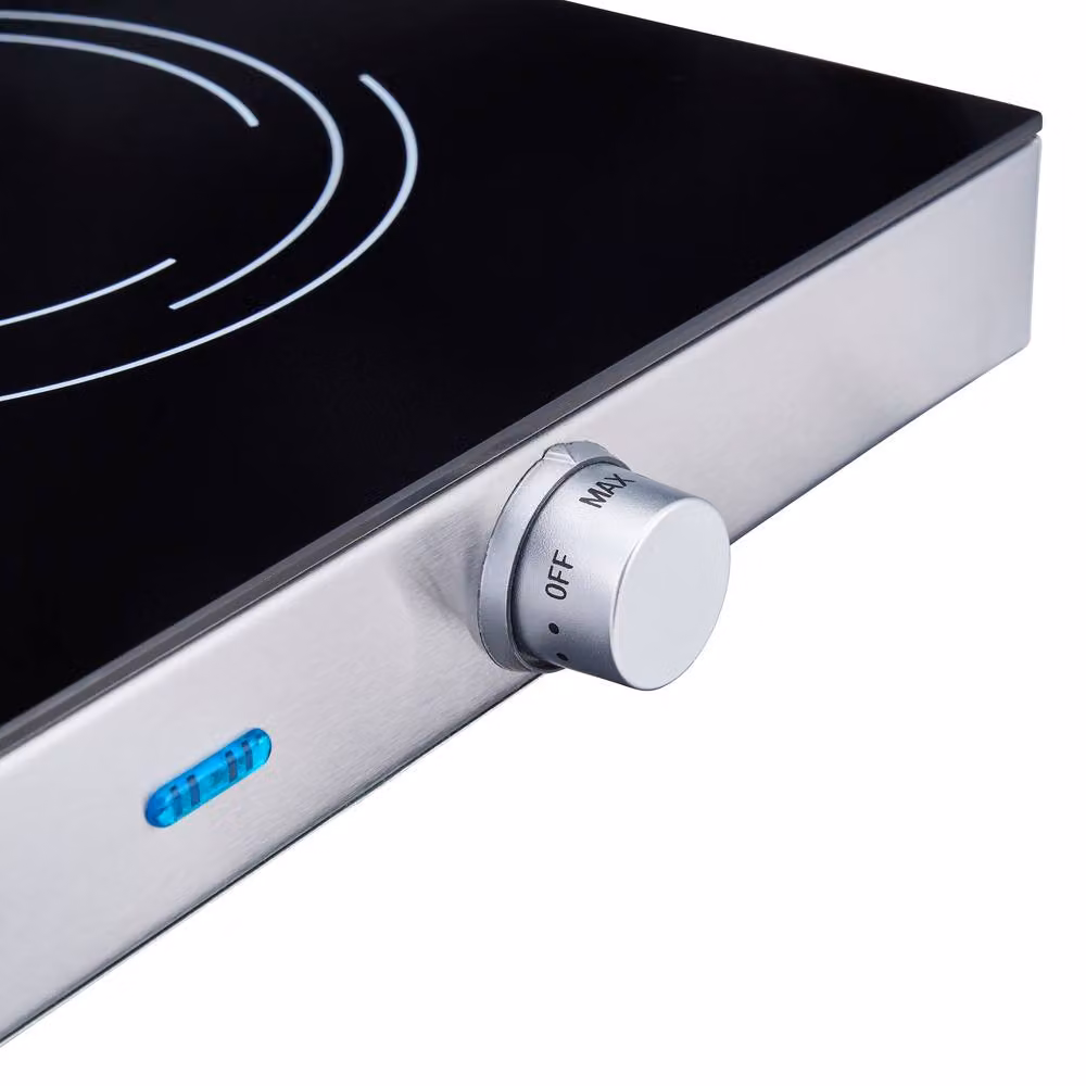 Cooks Professional Double Electric Ceramic Hob Portable Hotplate 2500W in Black and Silver – 5