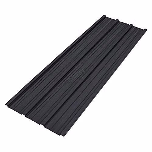 BIRCHTREE 24 Pack Corrugated Metal Roof Sheets in Black, W: 108.0 cm x H: 45.0 cm – 1