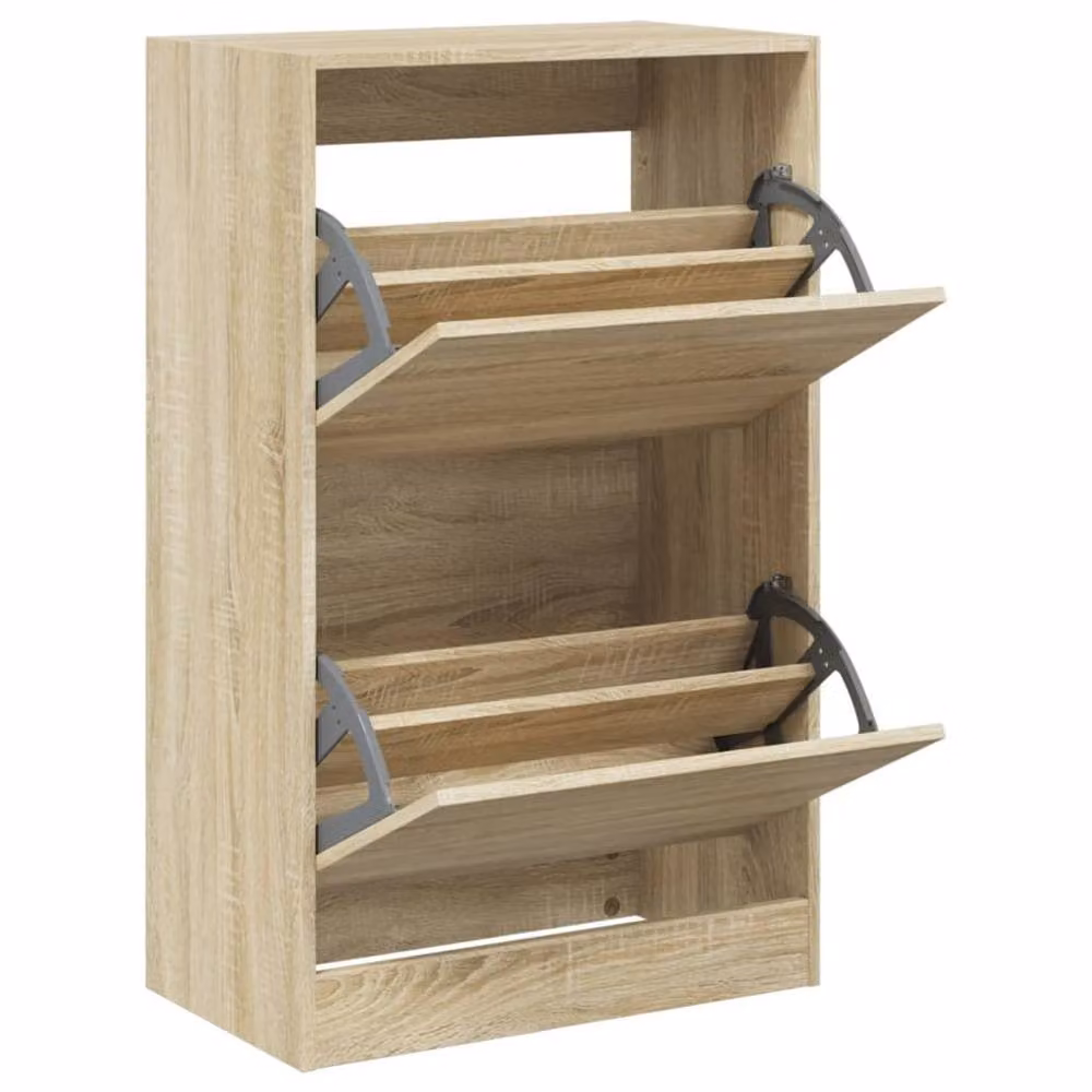 Berkfield Home Sonoma Oak Shoe Cabinet, Brown, W/D/H: 60 x 34 x 96.5 cm – 2