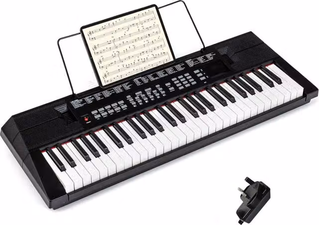 Costway 54 Key Beginner Electric Piano Keyboard Kit, Black