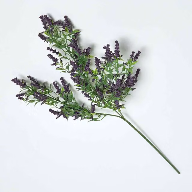 Homescapes Purple Lavender Spray Single Stem, Height: 69 cm