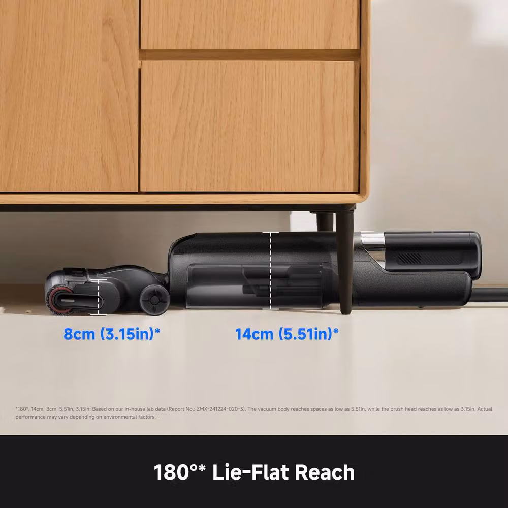 Mova M10 Air Wet and Dry Vacuum Cleaner in Black with 20,000Pa Suction, Hot Air Brush-Drying System and 180-Degree Lie-Flat Design – 2