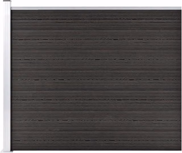 Berkfield Home Grey WPC Fence Panel, H 175 cm x W 146 cm – 1