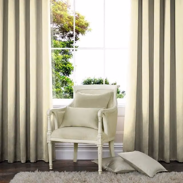 Terrys Made to Measure Blackout Fabric Curtain Panel in Beige