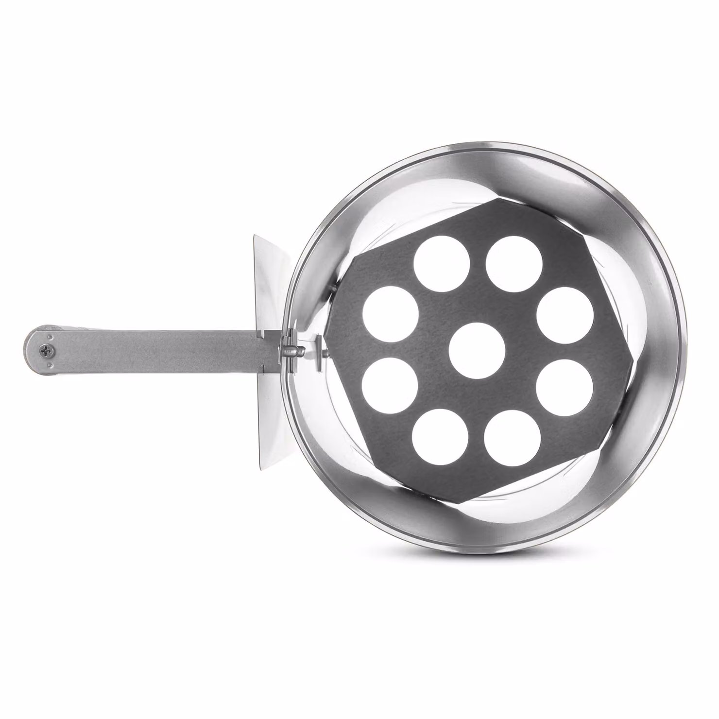 LIVIVO Charcoal Chimney Starter with Handle in Metallic Silver, Made of Galvanised Steel – 5