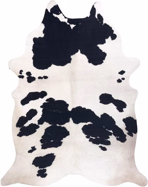 RugsX White Faux Fur Cow Hide Rug W: 180 cm, D: 220 cm