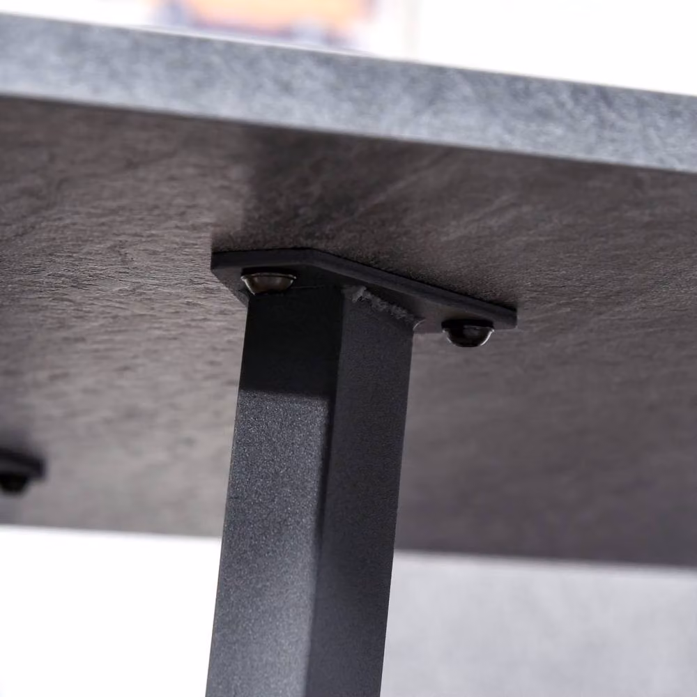 Wyld Haus Roreso Rectangular Dining Table, Dark Grey Marble Effect, W: 120 cm, H: 76 cm – 5