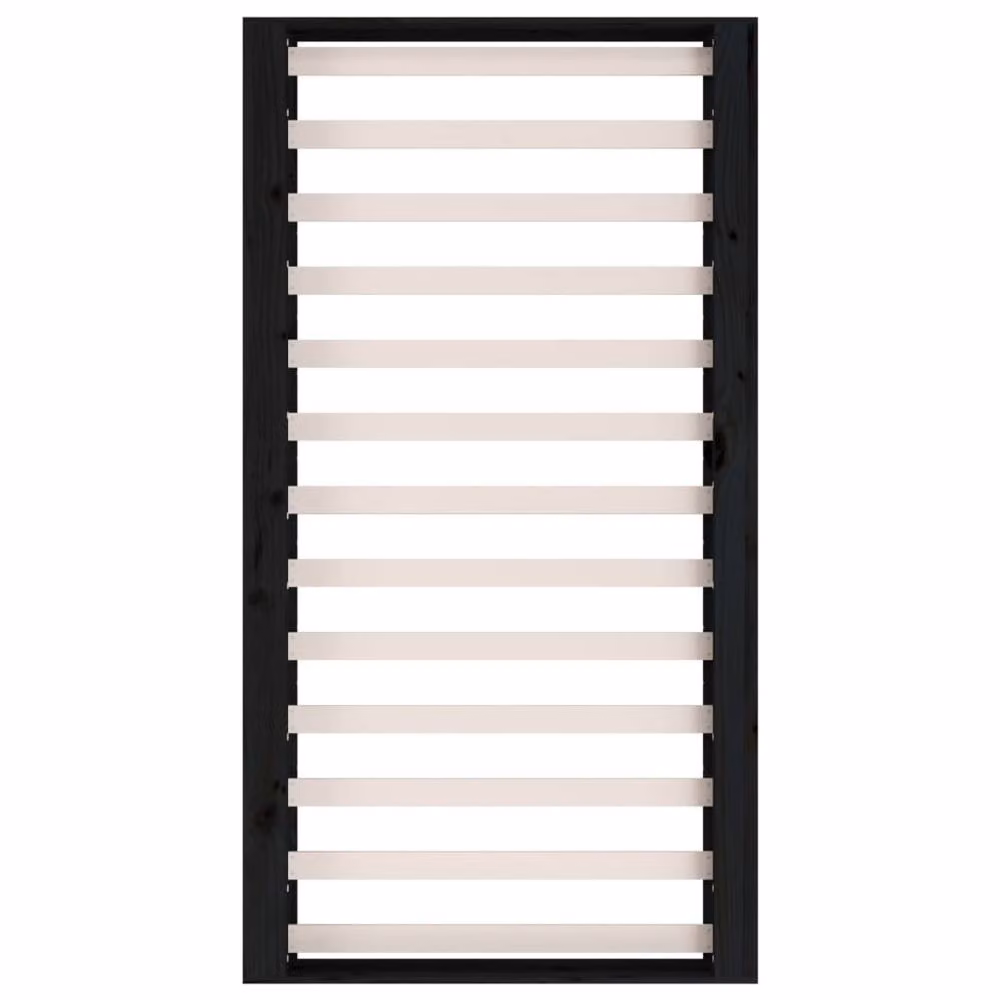 Berkfield Home Small Single Solid Wood Bed Frame in Black, W: 75 cm, L: 190 cm – 4