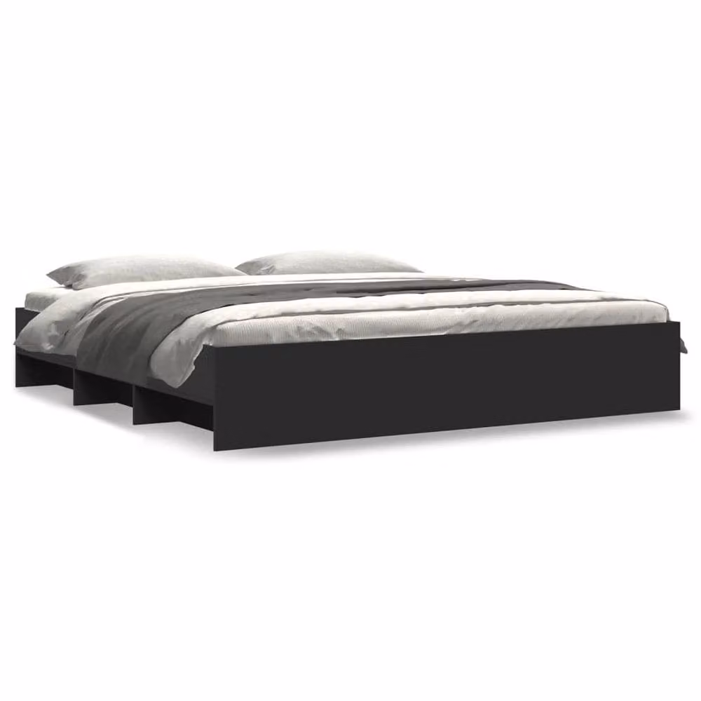 Berkfield Home Durable Super King Bed Frame in Black, W/D/H: 180 x 200 x 35 cm – 3