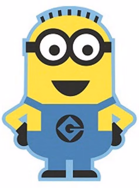 Despicable Me Minions Shaped Kids Floor Rug in Yellow and Blue