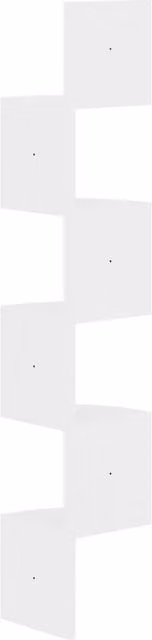 Berkfield Home Wall Corner Shelf in High Gloss White, W/D/H: 19 x 19 x 123 cm – 1