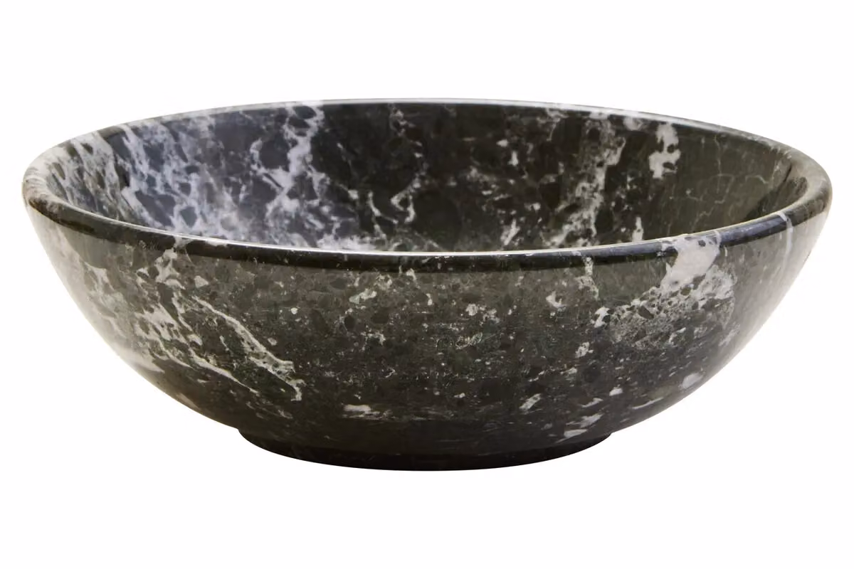Orsina Black and White Veined Marble Serving Bowl – 5